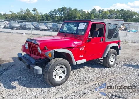 2002 Jeep Wrangler X z USA, uszkodzony, nr VIN 1J4FA39S32P775944
